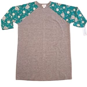 LuLaRoe Sloan Baseball T Sz 14 Kermit & Piggy NWT